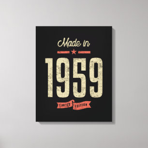 Impressão Em Tela Feito Em Aniversário De 1959