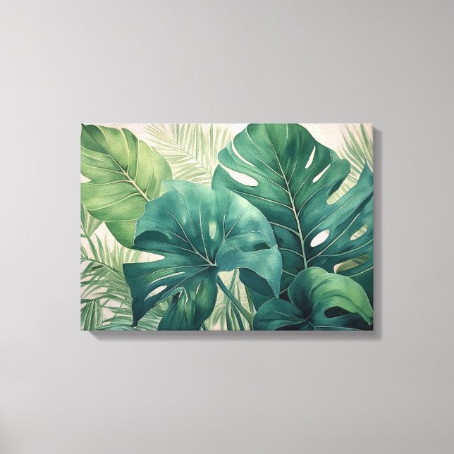 Impressão Em Tela Felicidade Botânica Tropical (Frente)