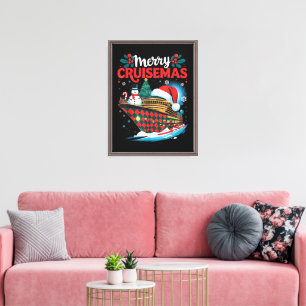 Impressão Em Tela Feliz Cruisemas Natal Familiar Divertido