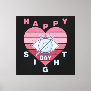 Impressão Em Tela Feliz Dia da Visão