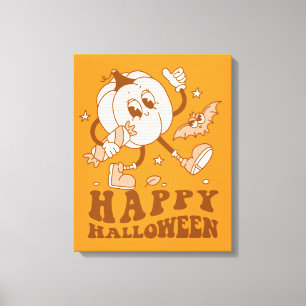 Impressão Em Tela Feliz Dia das Bruxas  Pumpkin da Bolinhas