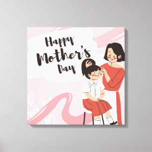 Impressão Em Tela feliz dia das mães cartão floral de saudação