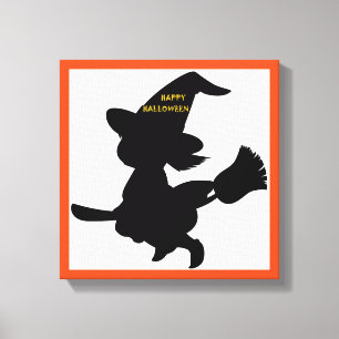 IMPRESSÃO EM TELA "FELIZ HALLOWEEN" PEQUENA BRINCADEIRA
