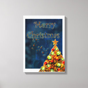 Impressão Em Tela Feliz Natal