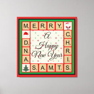 Impressão Em Tela Feliz Natal