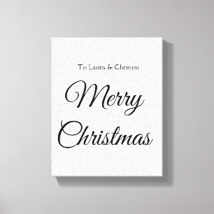 Impressão Em Tela Feliz Natal adicionar nome texto presente personal
