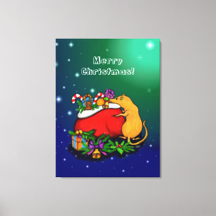 Impressão Em Tela Feliz Natal com o Príncipe Rato