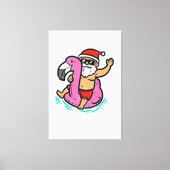 Impressão Em Tela Feliz Natal Homens do Xmas Engraçados na Praça de  (Frente)