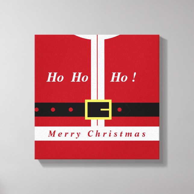 Impressão Em Tela Feliz Natal - Papai Noel - Presentes Para Todos (Frente)