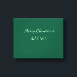 Impressão Em Tela Feliz Natal verde plano solo holida<br><div class="desc">Design</div>