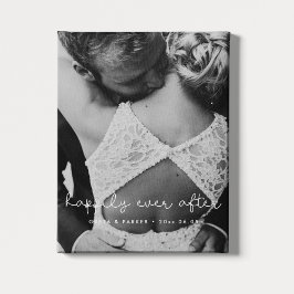 Impressão Em Tela Feliz para sempre depois de uma linda foto de casa