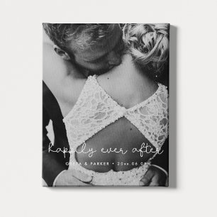 Impressão Em Tela Feliz para sempre depois de uma linda foto de casa