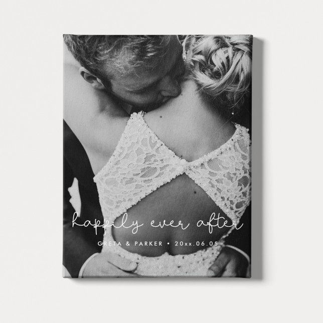 Impressão Em Tela Feliz para sempre depois de uma linda foto de casa (Criador carregado)