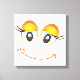 IMPRESSÃO EM TELA FELIZ ROSTO DE GAROTA