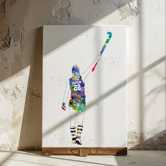 Impressão Em Tela Female Field Hockey Player (Criador carregado)