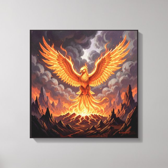 Impressão Em Tela Fenix Majestique (Frente)