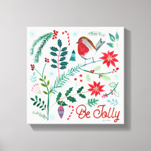 Impressão Em Tela Feriado Cheerful - Seja Jolly