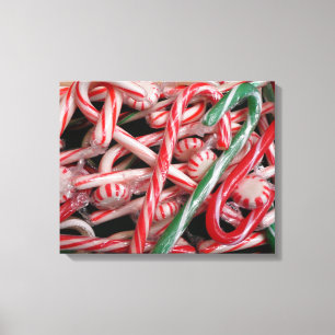 Impressão Em Tela Feriado de Natal Candy Canes and Peppermints