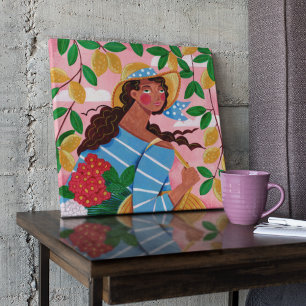 Impressão Em Tela Férias de Verão de uma mulher italiana