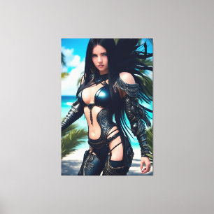 Impressão Em Tela Férias tropicais de alienígena 003