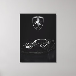 Impressão Em Tela Ferrari FXX-K Hypercar Preta | Supercarro Escuro