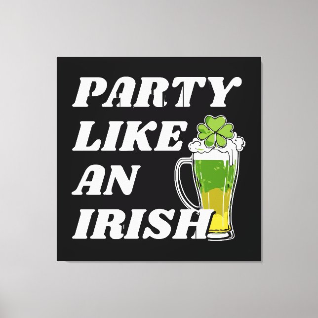 Impressão Em Tela Festa como um Irlandês (Frente)