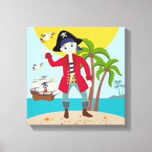 Impressão Em Tela Festa de aniversário infantil pirata