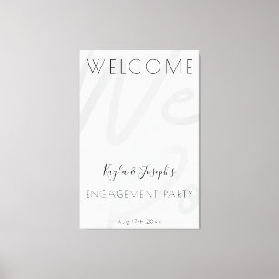 Impressão Em Tela Festa de noivado bem-vindo