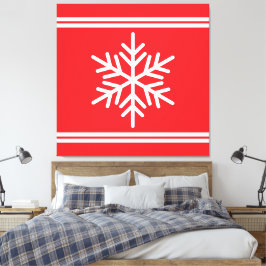 Impressão Em Tela Festivo Brilho Vermelho Cinzento Vermelho Stripes 