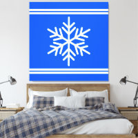Festivo Real Blue Racing Stripes Snowflake