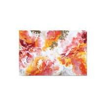 Fiery Gold Swirl Abstract Wall Art