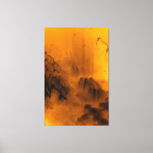Impressão Em Tela Fiery Night Abstract - Ethereal Light and Motion T