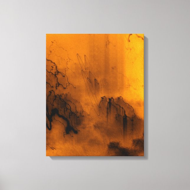 Impressão Em Tela Fiery Night Abstract - Ethereal Light and Motion T (Frente)