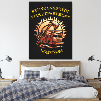 Impressão Em Tela Fiery Valor Intriciou Design Heroica Do Caminhão D