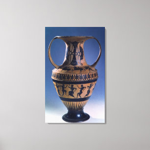 Impressão Em Tela Figura preta amphora do sótão que descreve os