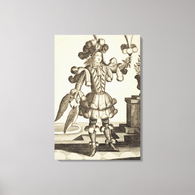 Impressão Em Tela Figurino para um Dealer de Penas, pub. por Gerard  (Frente)