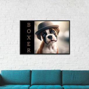 Impressão Em Tela Filhote de Boxer Fofo – Arte Canina Elegante