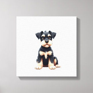 Impressão Em Tela Filhote de Schnauzer Miniatura (4)