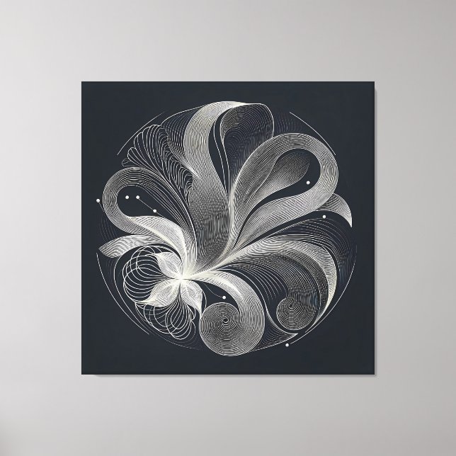 Impressão Em Tela Filigree Flow Circle (Frente)