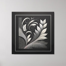 Impressão Em Tela Filigree Leaf Frame