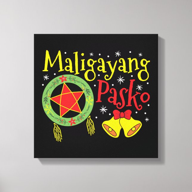 Impressão Em Tela Filipinas Filipino Natal Maligayang Pasko (Frente)