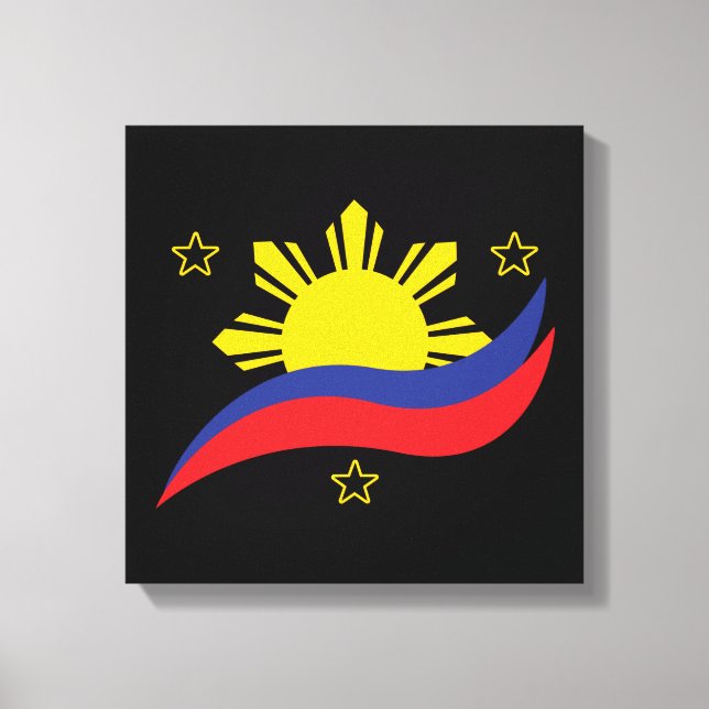 Impressão Em Tela Filipinas: Filipino Pinoy Flag (Frente)