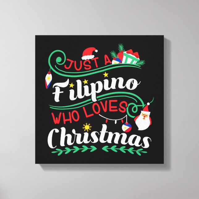 Impressão Em Tela Filipinas - Filipino que ama o Natal (Frente)