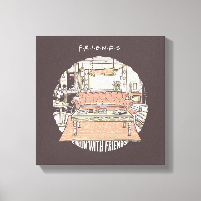 Impressão Em Tela Filmando com Cartoon FRIENDS™ (Frente)