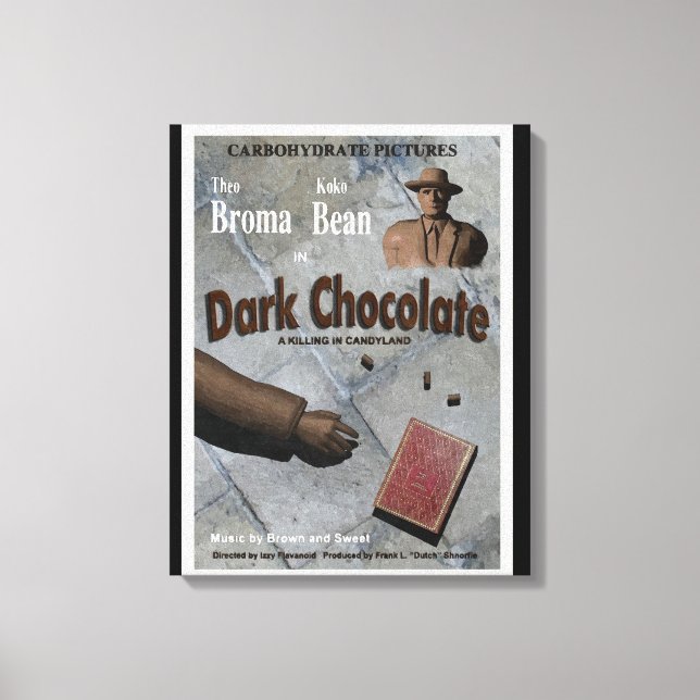 Impressão Em Tela Filme de Chocolate Negro (Frente)