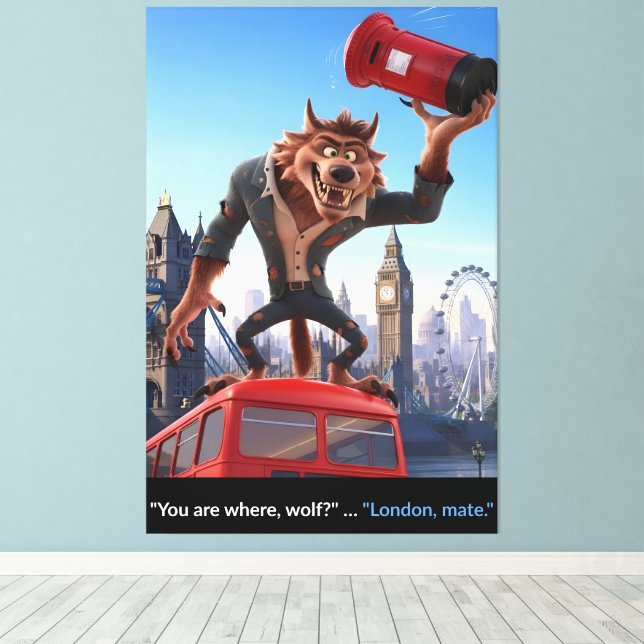 Impressão Em Tela Filme Temático 3D Londres (Insitu(piso de madeira))