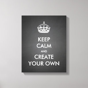 Impressão Em Tela Fique calma e continue Criando seu Branco