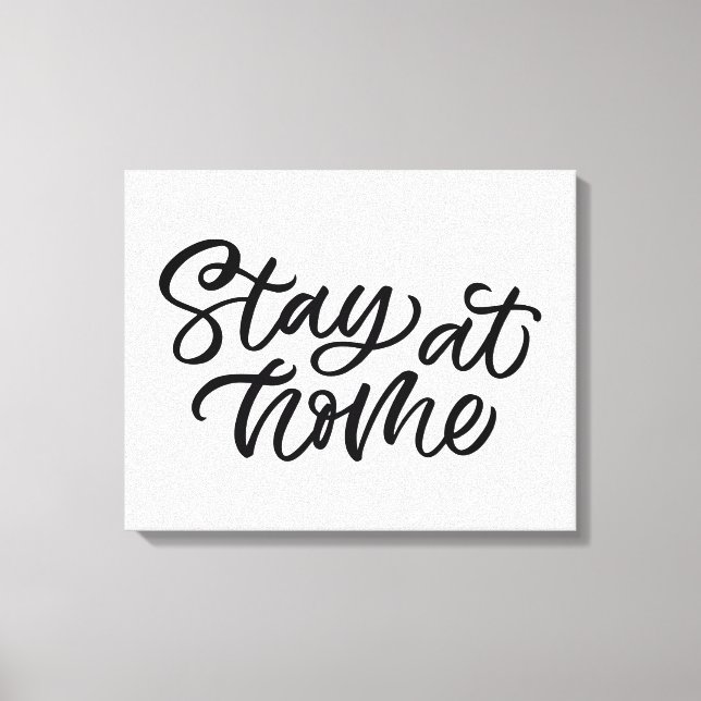 Impressão Em Tela Fique Em Casa | Fonte do Rico (Frente)