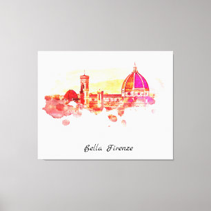 Impressão Em Tela ** Firenze Florence Panorama Itália AP12 Italiano