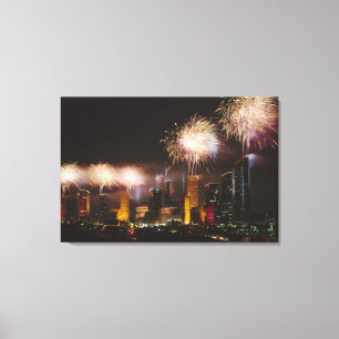 Impressão Em Tela Fireworks em Houston Texas
